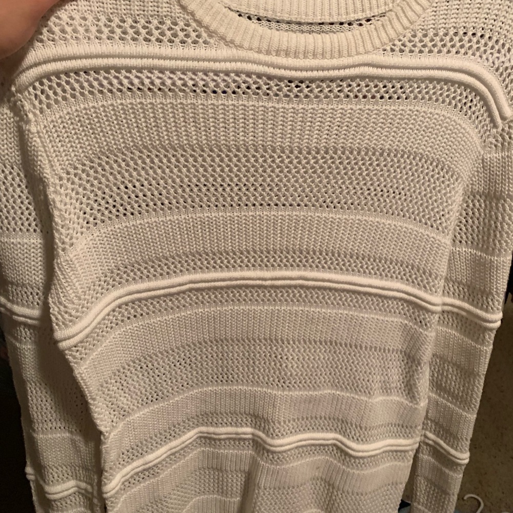 Knit white sweater , loose fit